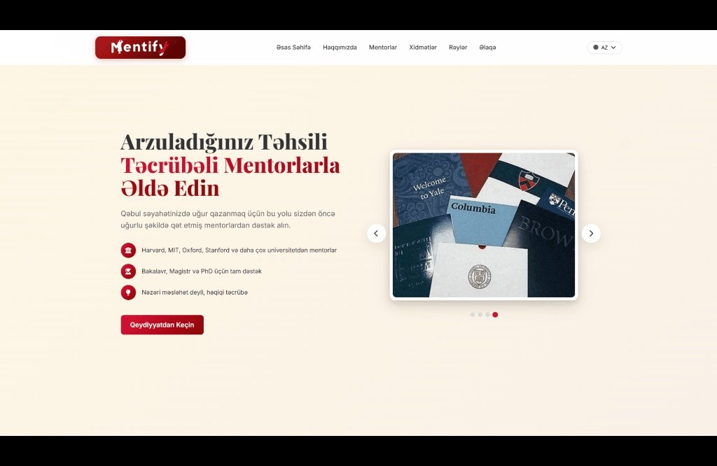 Mentify - Təhsil və Mentorluq Platforması